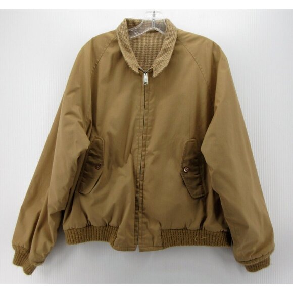 VINTAGE Maine Guide Jacket Medium Reversible Tweed Bomber Coat 80s * - Picture 1 of 16